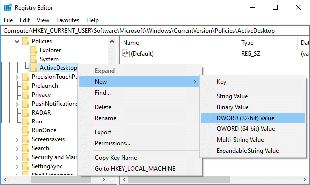 Empêcher les utilisateurs de modifier le papier peint du bureau dans Windows 10