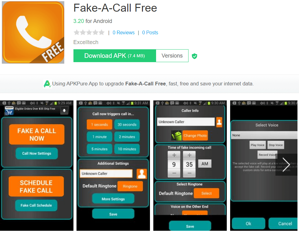 7 migliori app per chiamate in arrivo false per Android