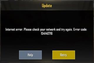 Perbaiki kesalahan Internet pada aplikasi seluler PUBG