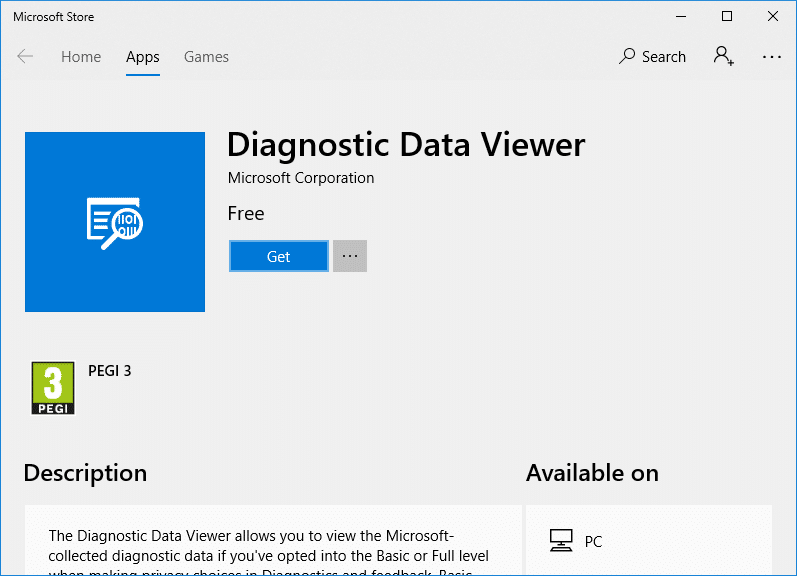 Habilitar o deshabilitar el visor de datos de diagnóstico en Windows 10