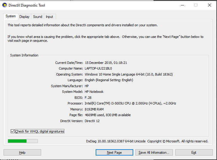 Cara menggunakan Alat Diagnostik DirectX di Windows 10