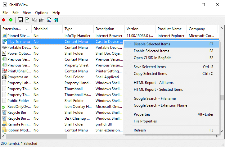 Hapus Cast to Device Option dari Context Menu di Windows 10