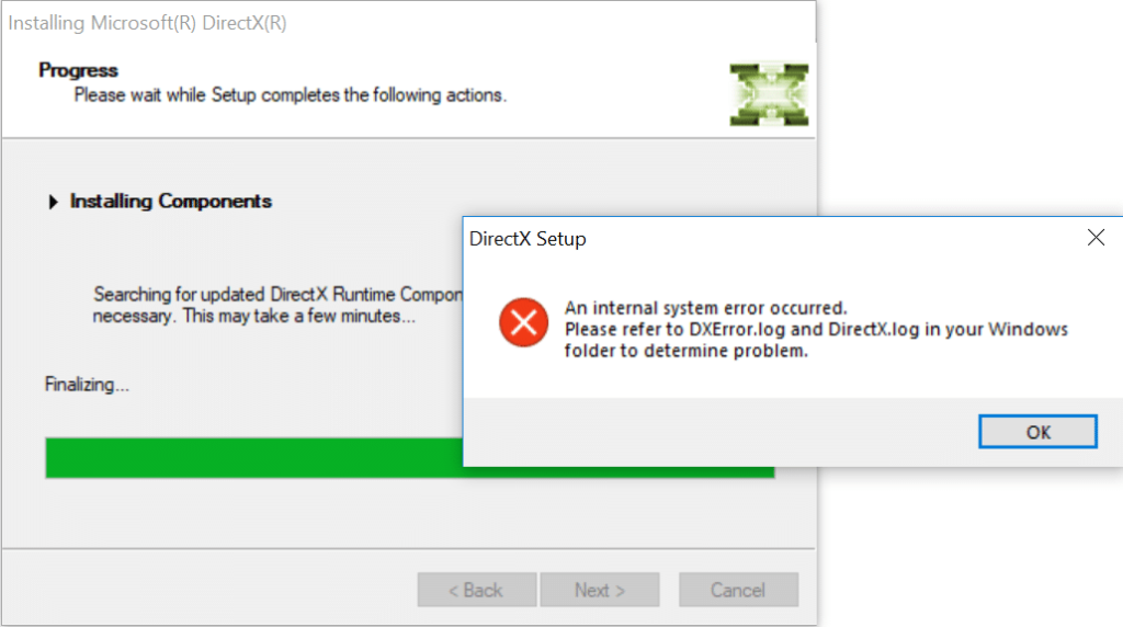 Windows 10에서 DirectX를 설치할 수 없는 문제 수정