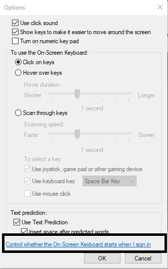 Windows 10 提示：啟用或禁用屏幕鍵盤