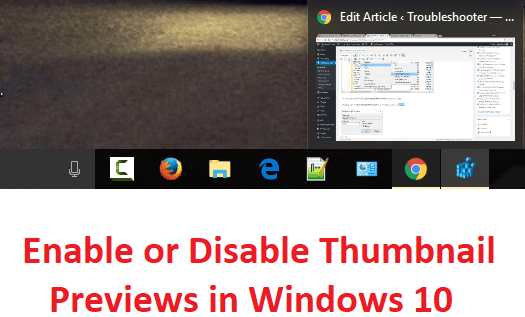 Aktifkan atau Nonaktifkan Pratinjau Gambar Mini di Windows 10