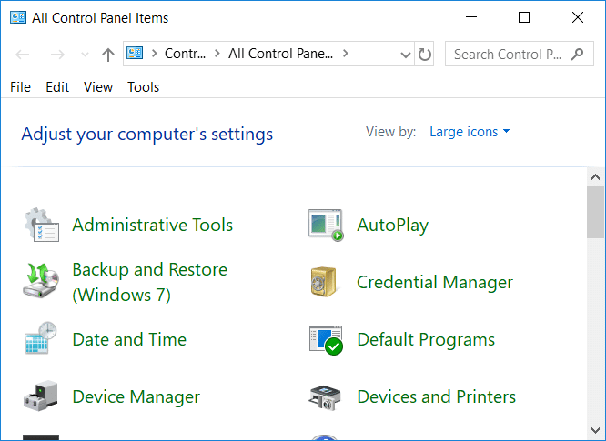 Sembunyikan Item dari Panel Kontrol di Windows 10