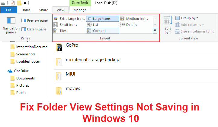 Perbaiki Pengaturan Tampilan Folder Tidak Menyimpan di Windows 10