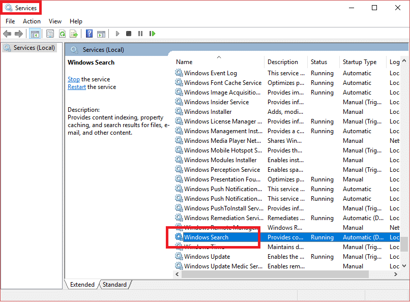 Désactiver l'indexation dans Windows 10 (Tutoriel)