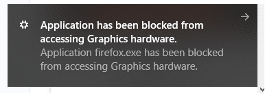Aplicația Fix a fost blocată de accesarea hardware-ului grafic
