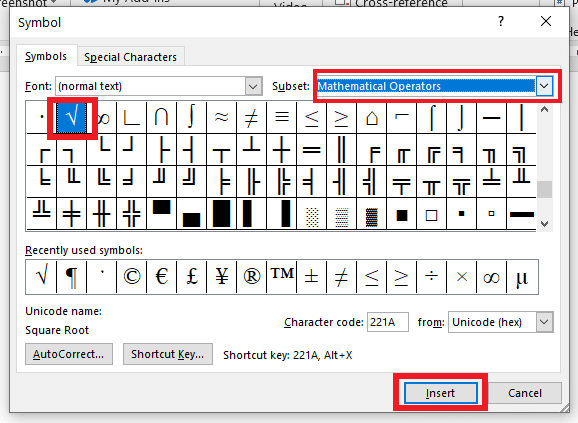 5 façons d'insérer un symbole de racine carrée dans Word