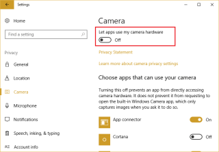Izinkan atau Tolak Akses Aplikasi ke Kamera di Windows 10