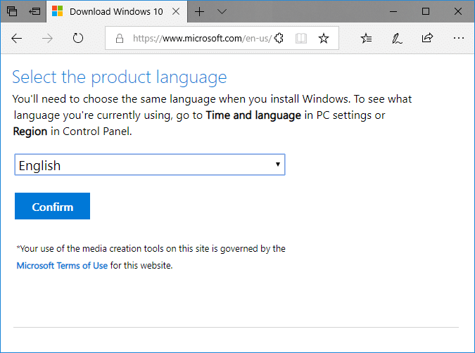 Descărcați ISO oficial Windows 10 fără Instrumentul de creare media