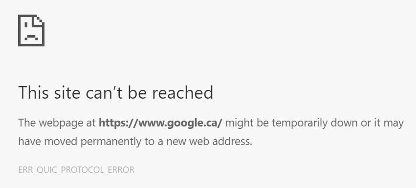 [RÉSOLU] ERR_QUIC_PROTOCOL_ERROR dans Chrome