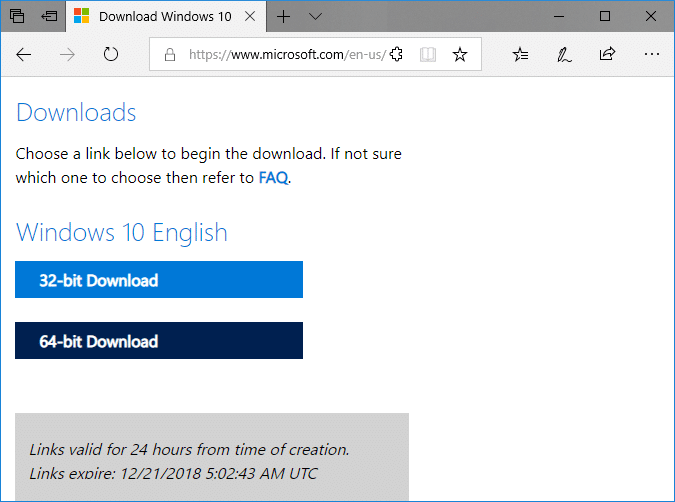 Téléchargez l'ISO officiel de Windows 10 sans outil de création de média