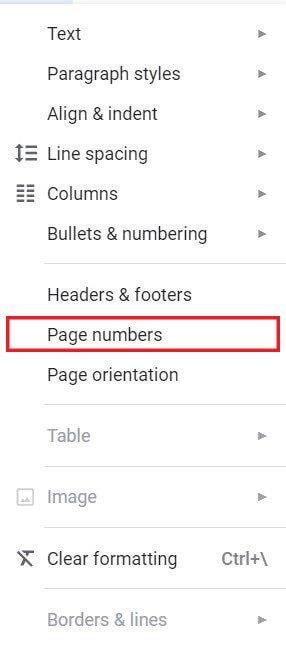 Come aggiungere numeri di pagina a Google Documenti