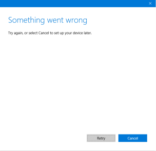 Perbaiki Ada kesalahan yang salah saat membuat akun di Windows 10