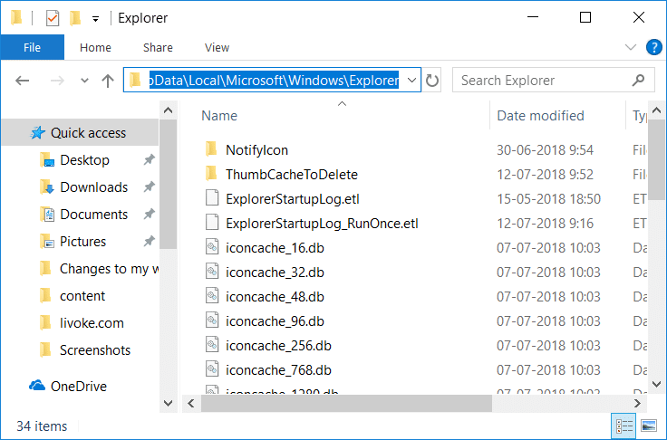 Evite que Windows 10 elimine automáticamente la caché de miniaturas