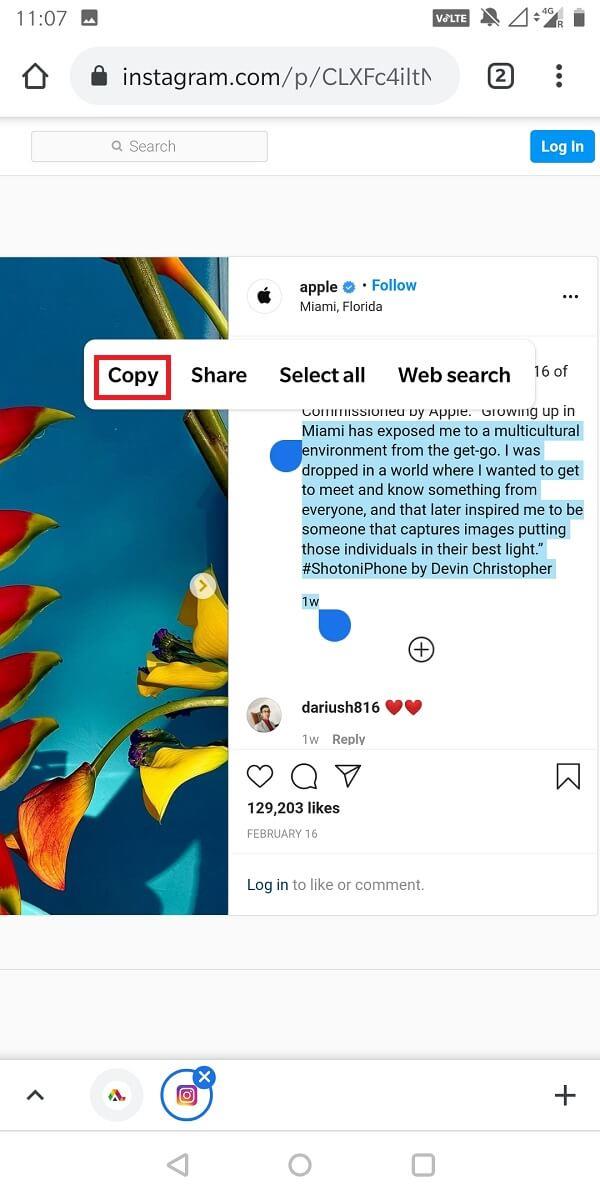 Comment copier les légendes, les commentaires et la biographie d'Instagram