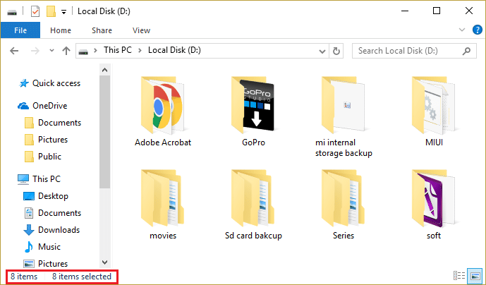 Fix File Explorer non evidenzia i file o le cartelle selezionati