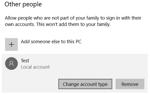 Cara Menukar Jenis Akaun Pengguna dalam Windows 10