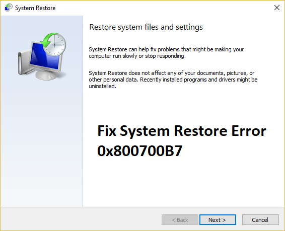 Kesalahan Pemulihan Sistem 0x800700B7 [ASK]