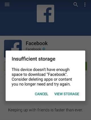 Perbaiki Kesalahan Penyimpanan Tidak Cukup di Android