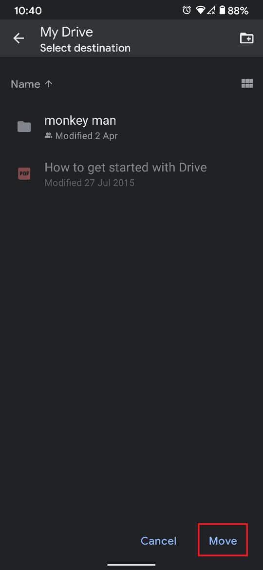 Comment déplacer des fichiers d'un Google Drive à un autre