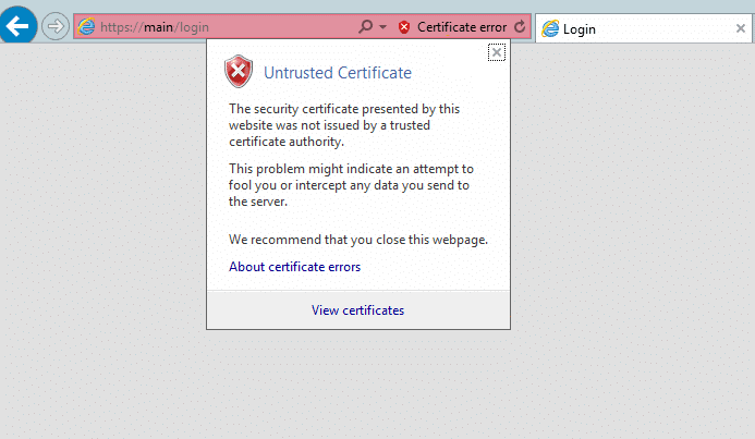 Perbaiki Ada masalah dengan sertifikat keamanan situs web ini