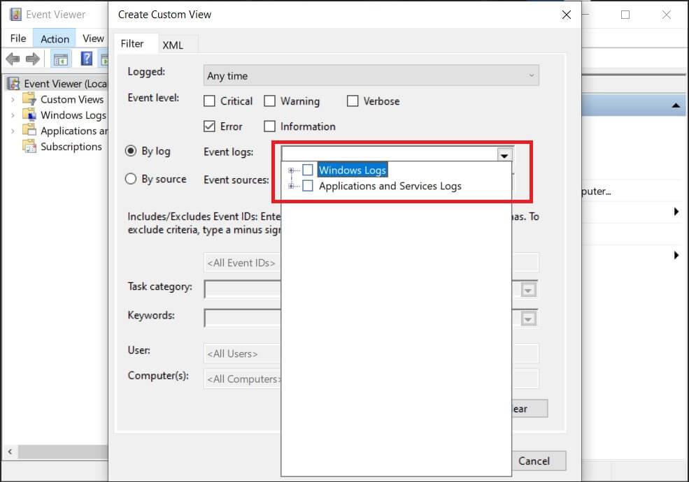 Di mana file log BSOD berada di Windows 10?