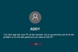 Anda tidak dapat masuk ke PC Anda sekarang kesalahan [ASK]