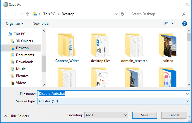在 Windows 10 中禁用文件夾中的自動排列