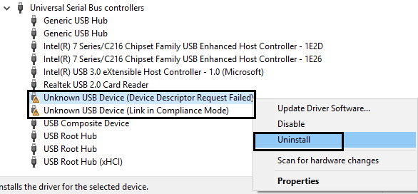 Исправить USB-устройство, не распознаваемое Windows 10