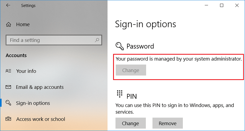 Как запретить пользователям менять пароль в Windows 10