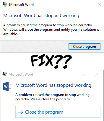 Microsoft Word a cessé de fonctionner [RÉSOLU]
