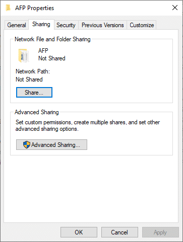 Windows 10 파일 공유가 작동하지 않는 문제 수정