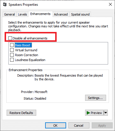 Le volume de correction diminue ou augmente automatiquement dans Windows 10