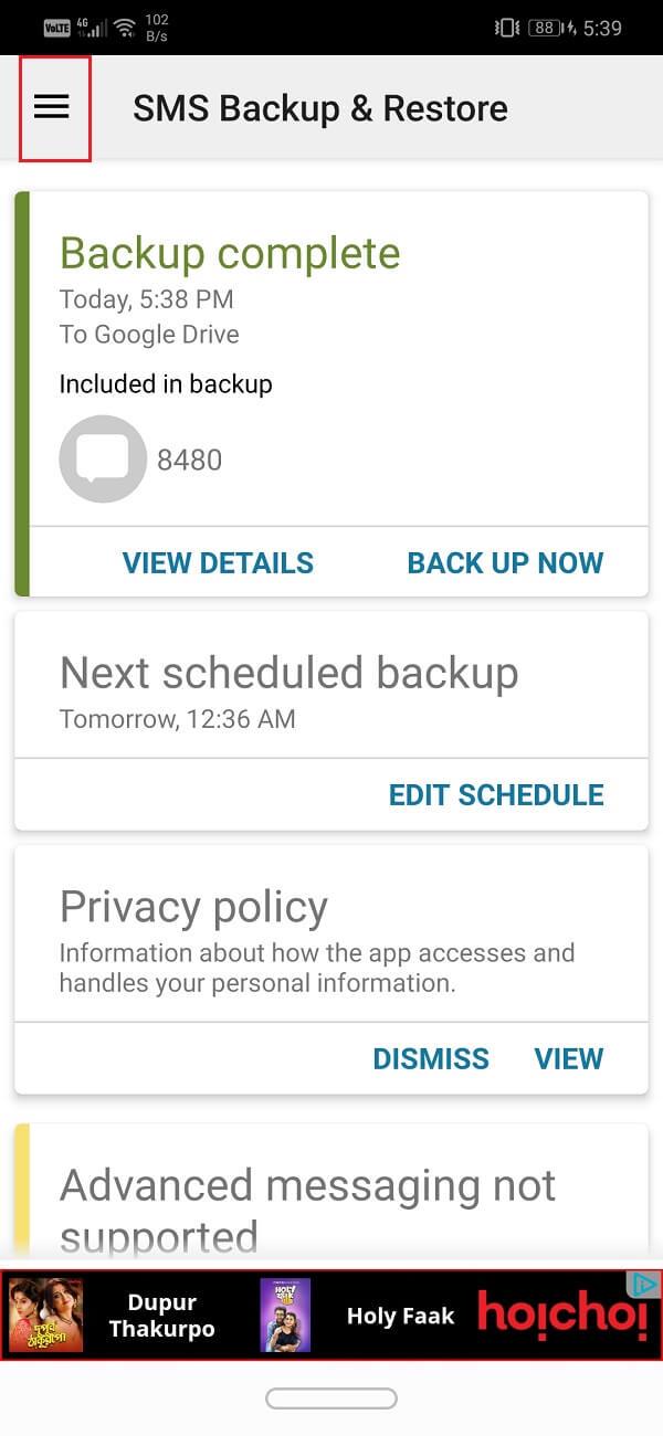 Come eseguire il backup e ripristinare i messaggi di testo su Android