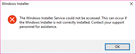 Correggi l'errore di accesso negato a Windows Installer