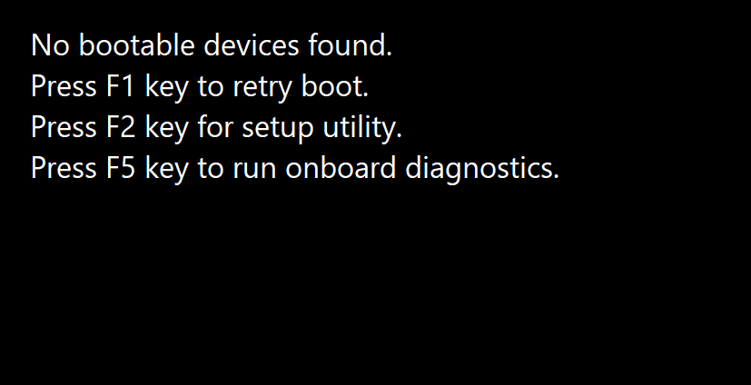 แก้ไข No Bootable Device Error บน Windows 10