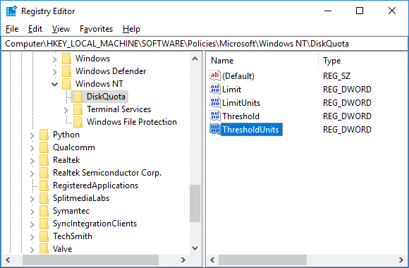 Cómo establecer el límite de cuota de disco y el nivel de advertencia en Windows 10