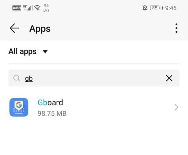 AndroidでGboardがクラッシュし続ける問題を修正