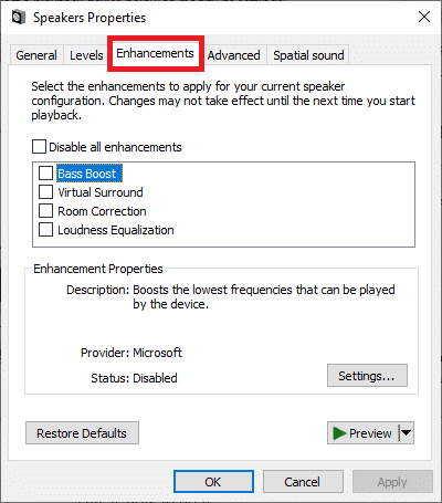 Le volume de correction diminue ou augmente automatiquement dans Windows 10