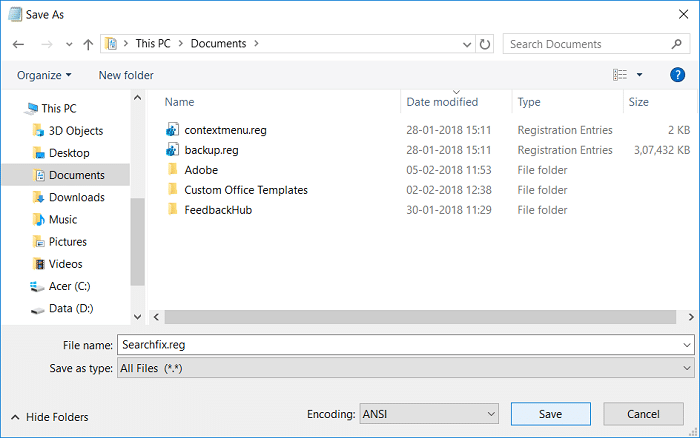 Ubah Tampilan Folder Default dari Hasil Pencarian di Windows 10