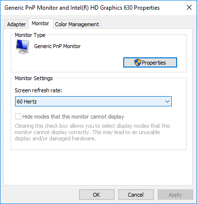 Comment changer le taux de rafraîchissement du moniteur dans Windows 10
