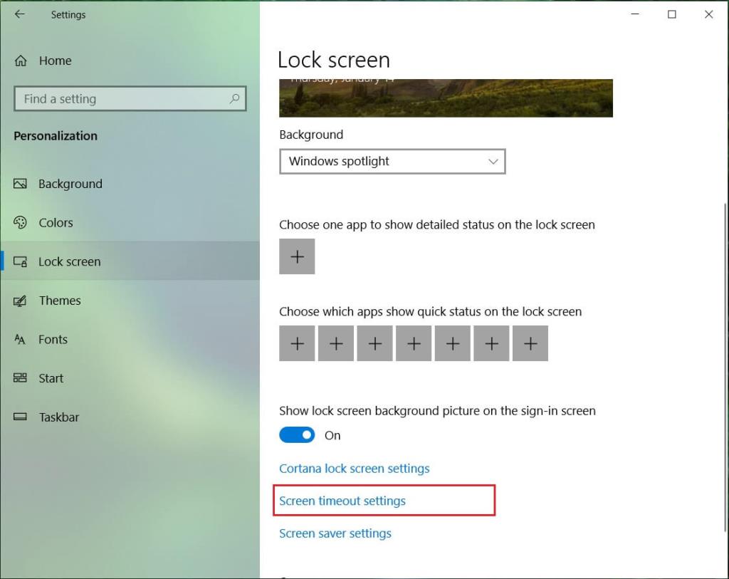 Ubah Pengaturan Timeout Layar Kunci di Windows 10