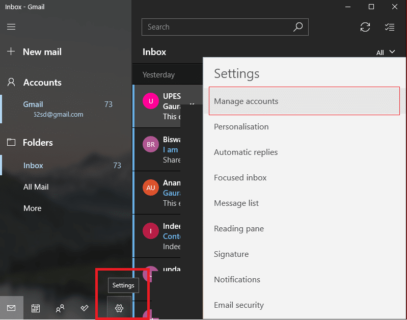 Cum se configurează Gmail în Windows 10