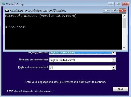 كيفية فتح موجه الأوامر عند التمهيد في نظام التشغيل Windows 10