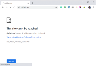 Remediați Eroare la acest site nu se poate ajunge în Google Chrome