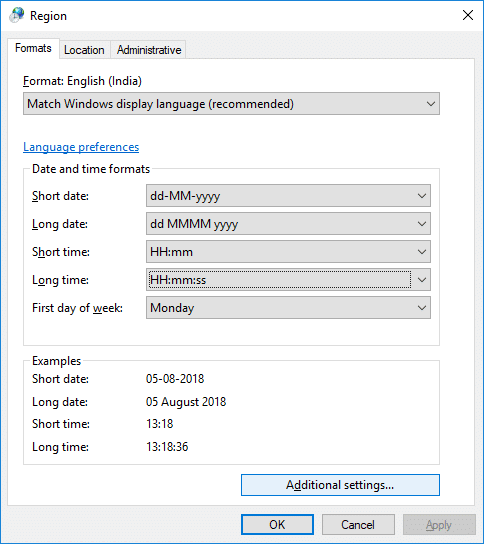Comment modifier les formats de date et d'heure dans Windows 10