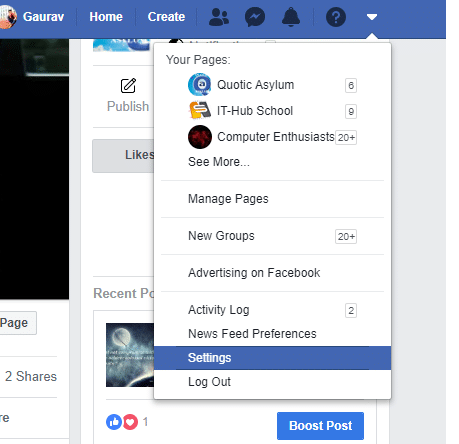 Cara mengonversi Profil Facebook Anda menjadi Halaman Bisnis